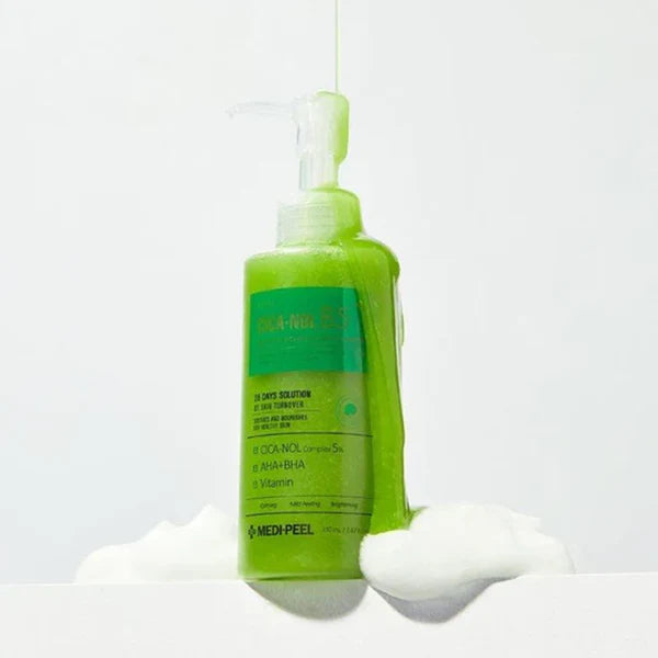 MEDI-PEEL CICA-NOL B5 raminamasis veido prausiklis-putos su B5 vitaminais ir Centella, 150ml.