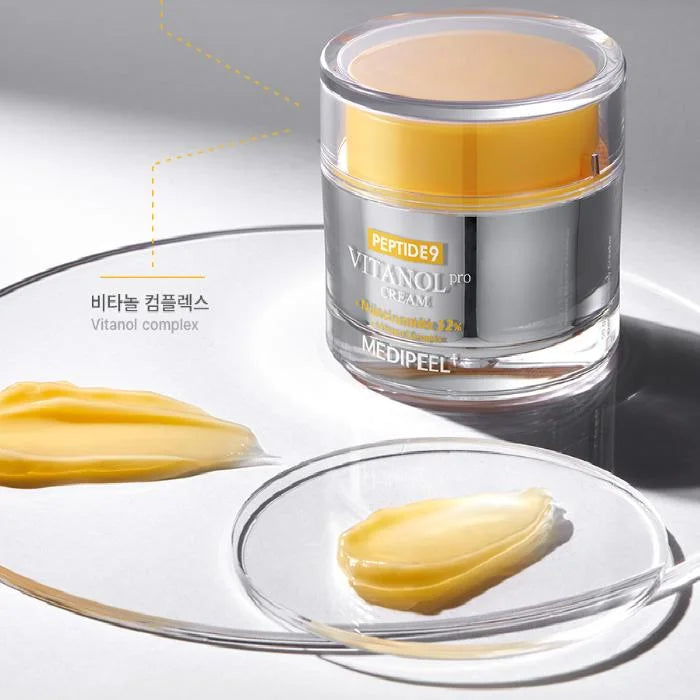 MEDI-PEEL Vitanol PRO senėjimą lėtinantis veido kremas su vitaminais, peptidais ir niacinamidu, 50ml.