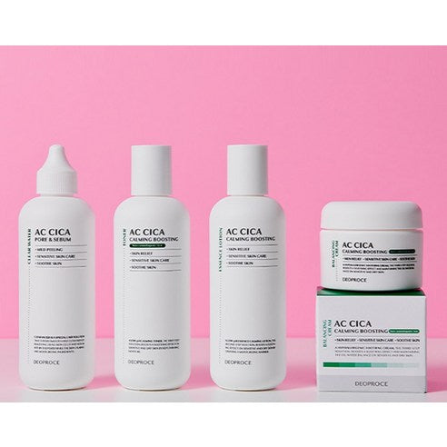 DEOPROCE AC CICA Pore & Sebum poras sutraukiantis valomasis vanduo su Centella ekstraktu, 150ml.