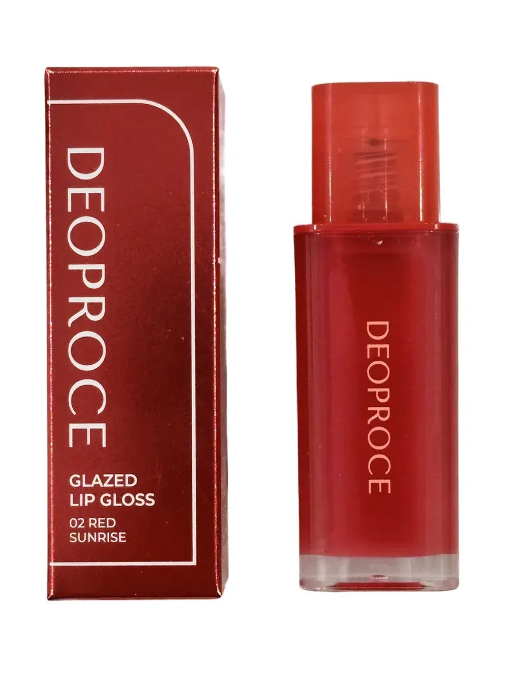 DEOPROCE Glazed Lip Gloss lūpų blizgesys, 4.5g. (spalva Red Sunrise)