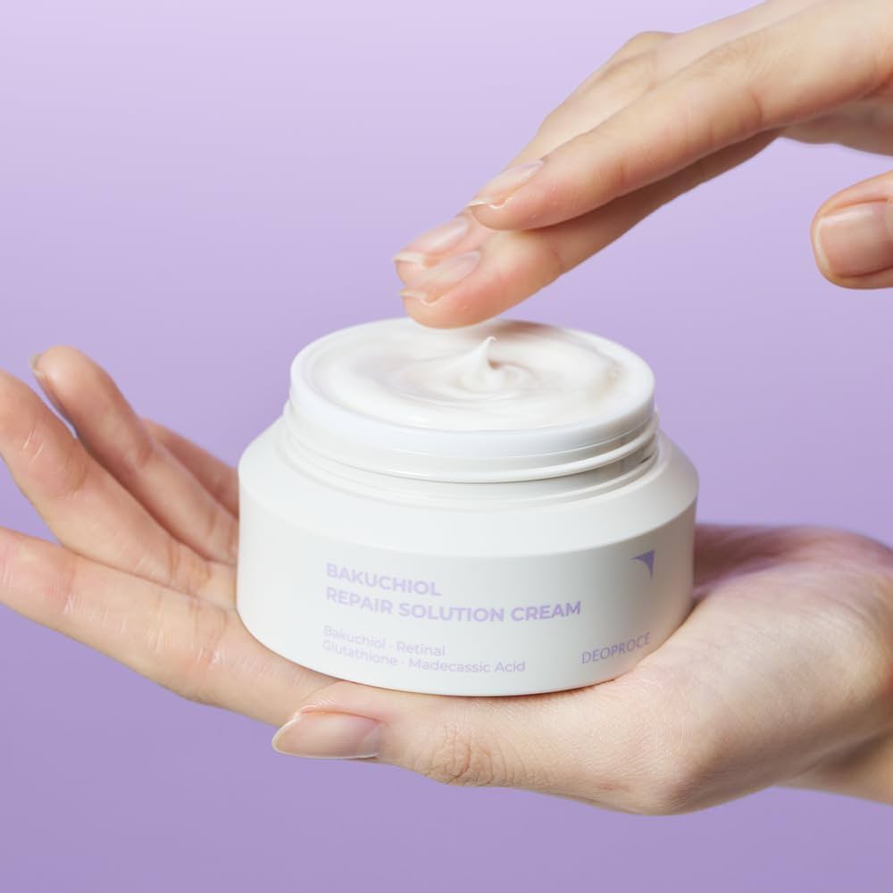 DEOPROCE Bakuchiol Repair Solution anti-aging drėkinantis kremas, 50ml.