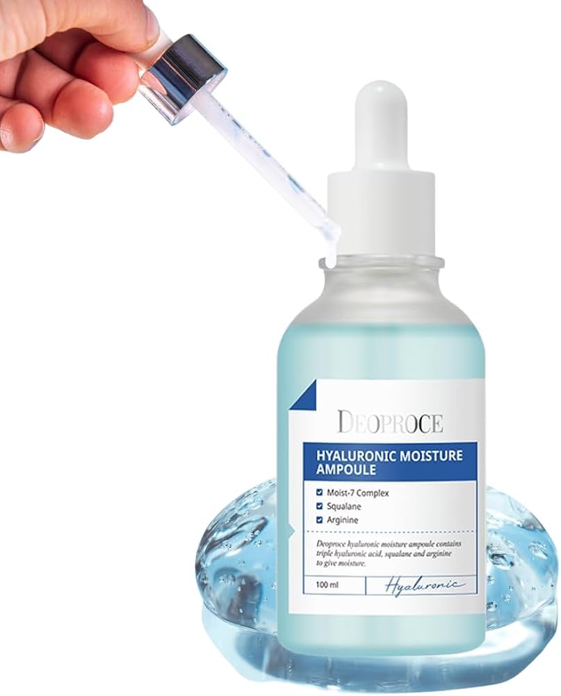 DEOPROCE Hyaluronic Moisture drėkinantis veido serumas su hialuronu, 100ml.