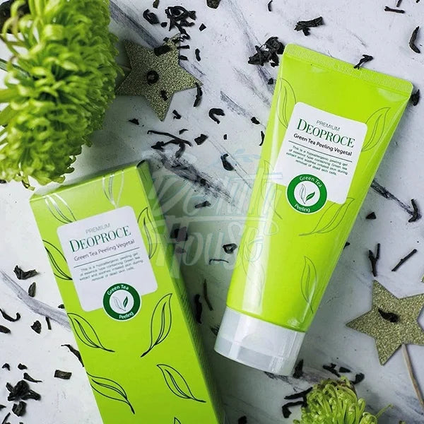 DEOPROCE Premium Green Tea veido šveitiklis su žaliąja arbata, 170ml.