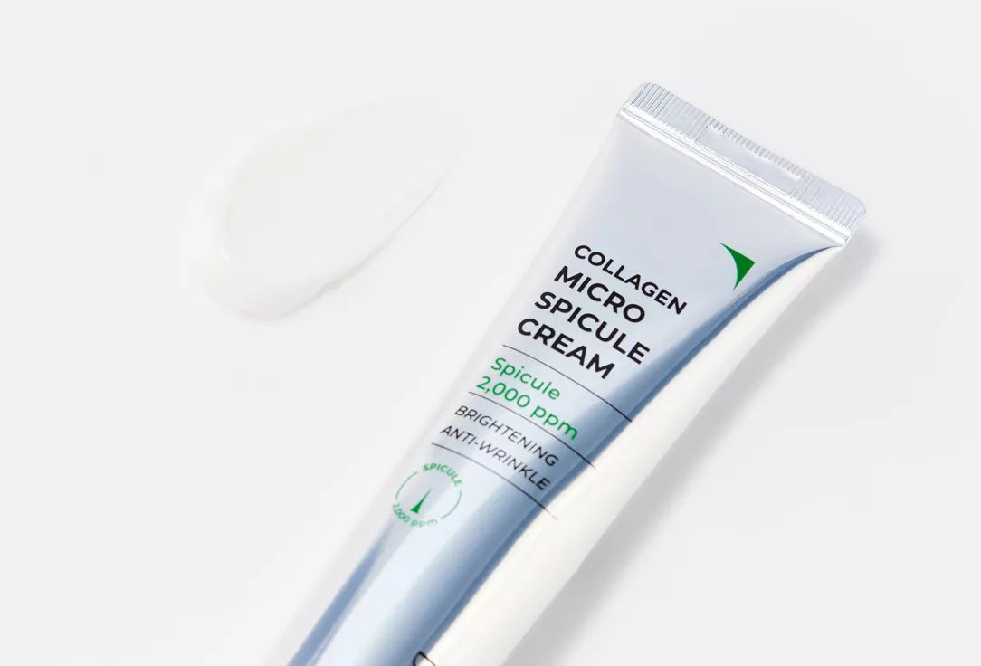 DEOPROCE Collagen Micro Spicule priešraukšlinis veido kremas su mikroadatėlėmis, 40ml.