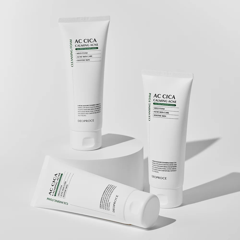 DEOPROCE AC CICA raminamasis veido prausiklis-putos su Centella ekstraktu, 150ml.