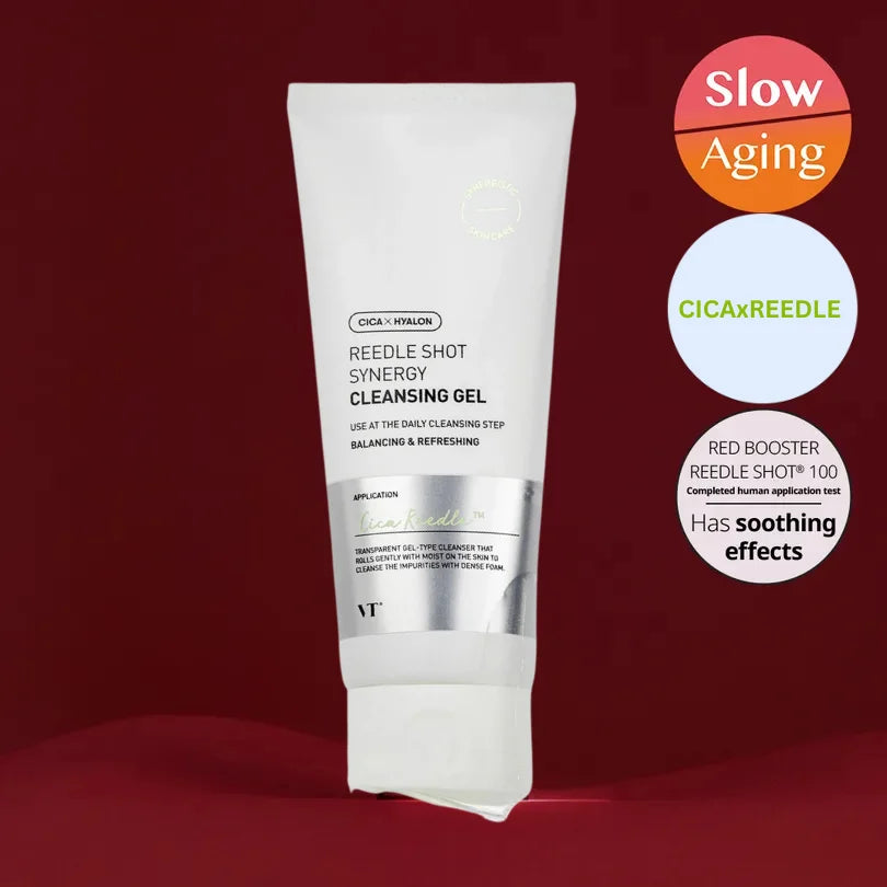 VT Cosmetics Reedle Shot drėkinantis gelinis veido prausiklis su mikroadatėlėmis, 150ml.