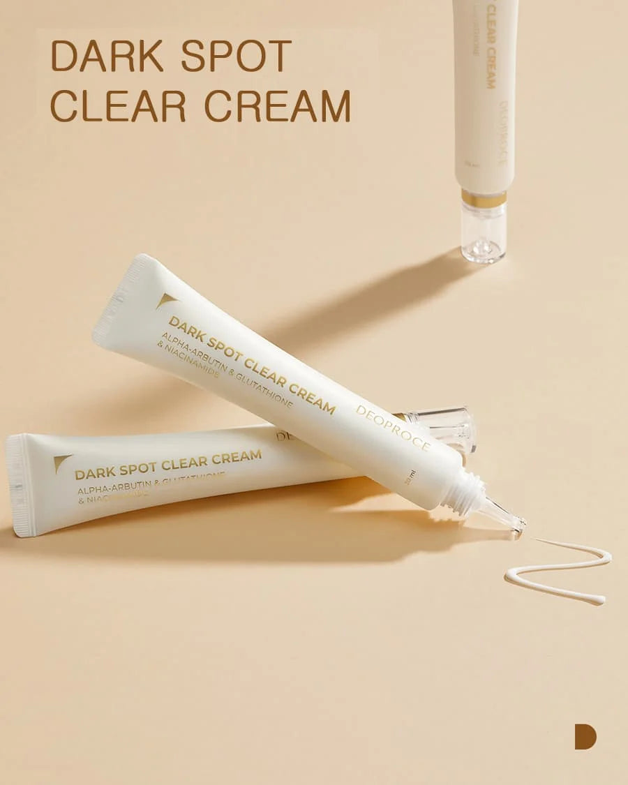 DEOPROCE Dark Spot Clear veido kremas, šviesinantis pigmentaciją, 30ml.