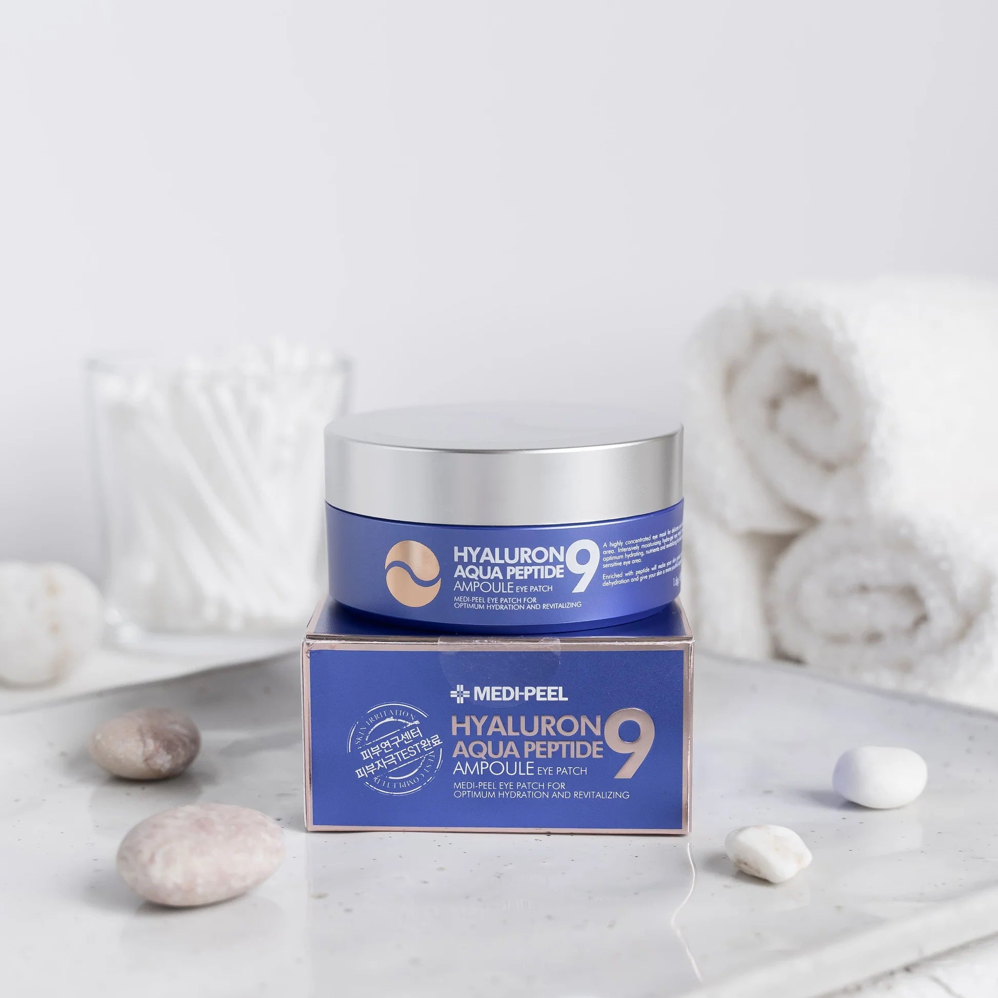 MEDI-PEEL Hyaluron Aqua drėkinanti hidrogelinė paakių kaukė su hialuronu ir peptidais, 60vnt.