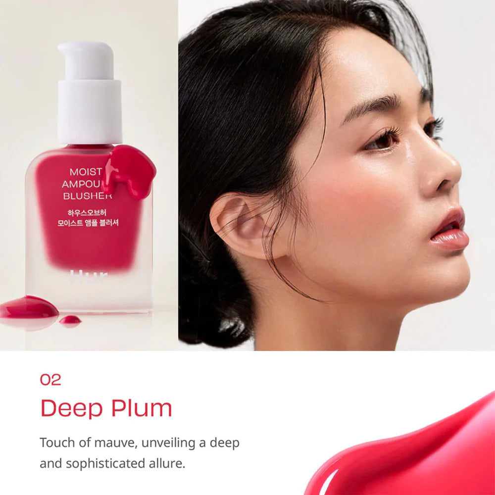 HOUSE OF HUR Moist Ampoule Blusher drėkinantys skaistalai (kelių spalvų)