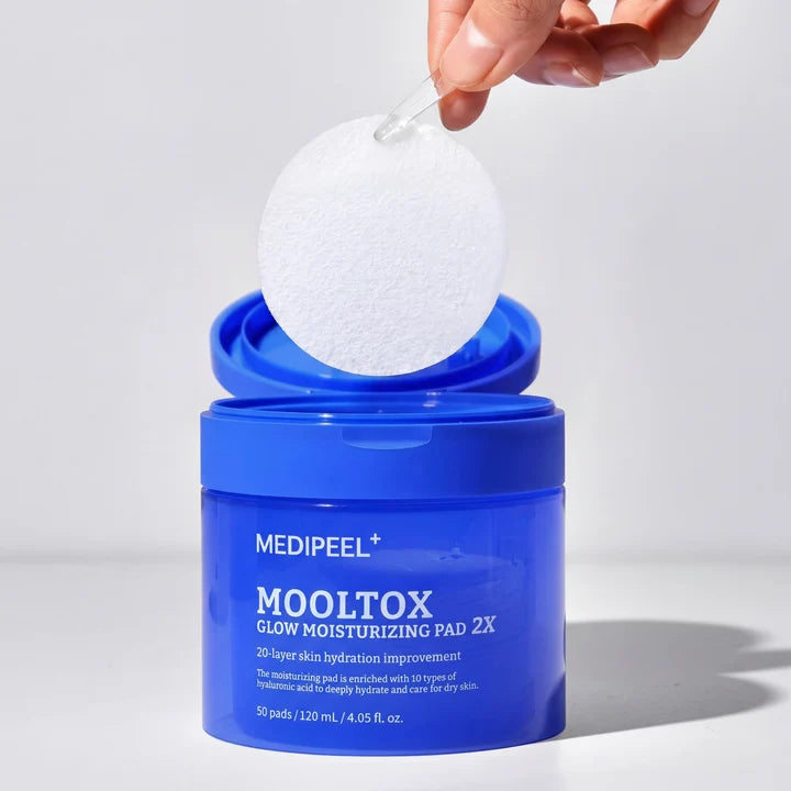 MEDI-PEEL Mooltox Glow Moisturizing drėkinantys toniko padeliai, 50vnt.