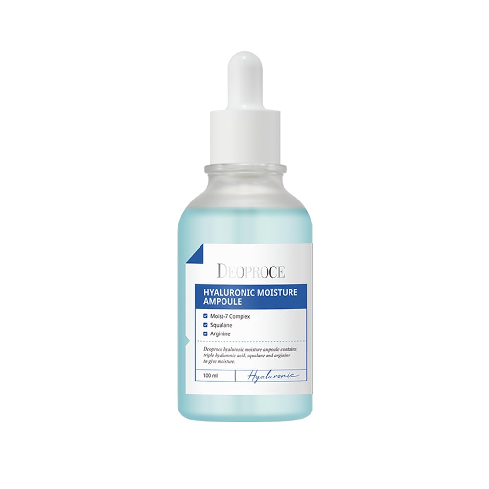 DEOPROCE Hyaluronic Moisture drėkinantis veido serumas su hialuronu, 100ml.