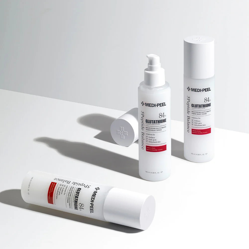 MEDI-PEEL Bio-Intense Glutathione intensyvus, šilkinės tekstūros, šviesinamasis tonikas su glutationu, 180ml.