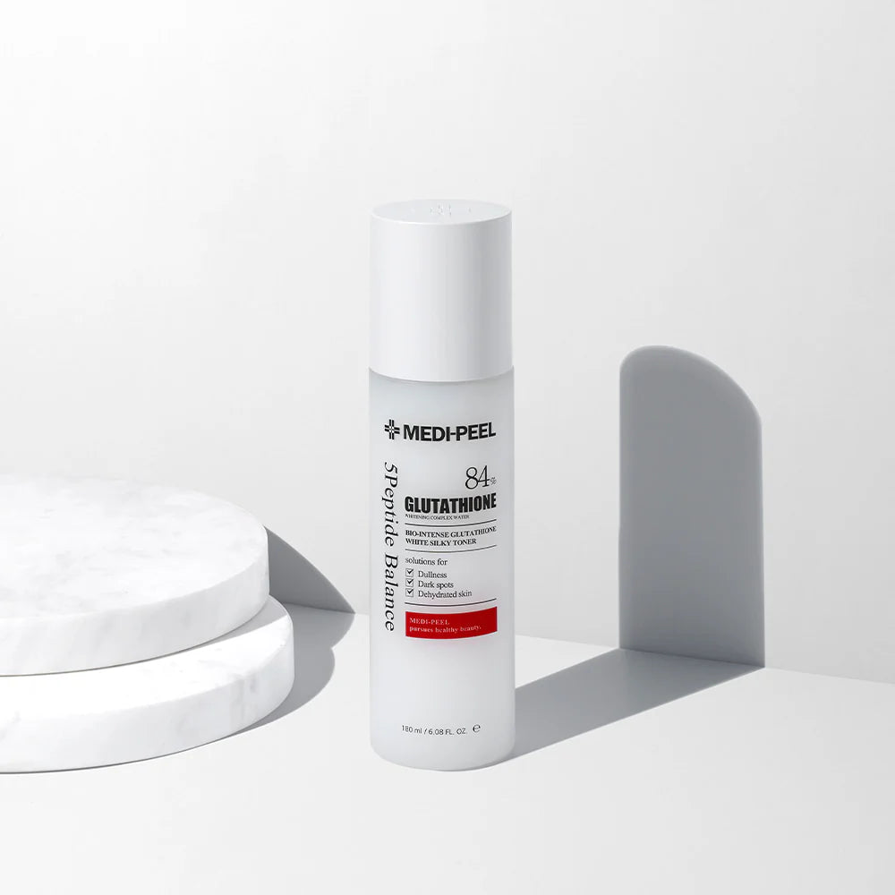 MEDI-PEEL Bio-Intense Glutathione intensyvus, šilkinės tekstūros, šviesinamasis tonikas su glutationu, 180ml.