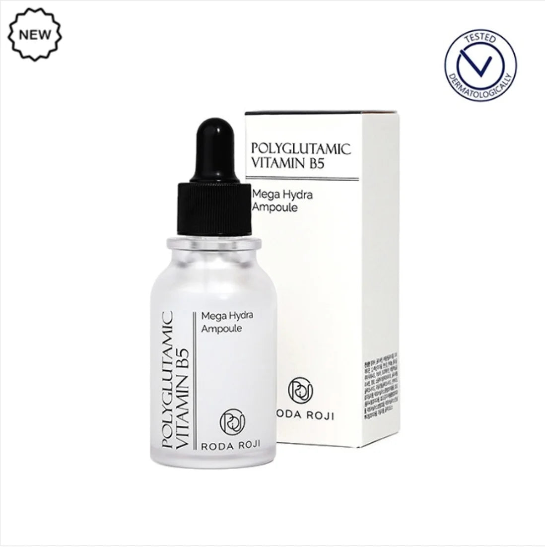 RODA ROJI Polyglutamic Vitamin B5 Mega Hydra giliai drėkinantis serumas su Vitaminu B5, 30ml.