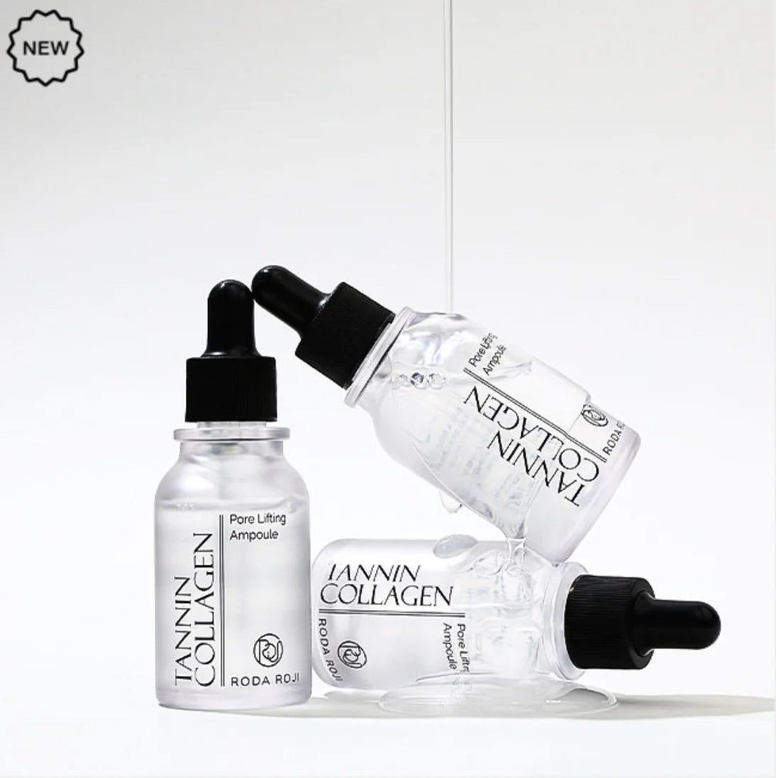 RODA ROJI Tanin Collagen liftinguojantis, poras sutraukiantis veido serumas su kolagenu, 30ml.