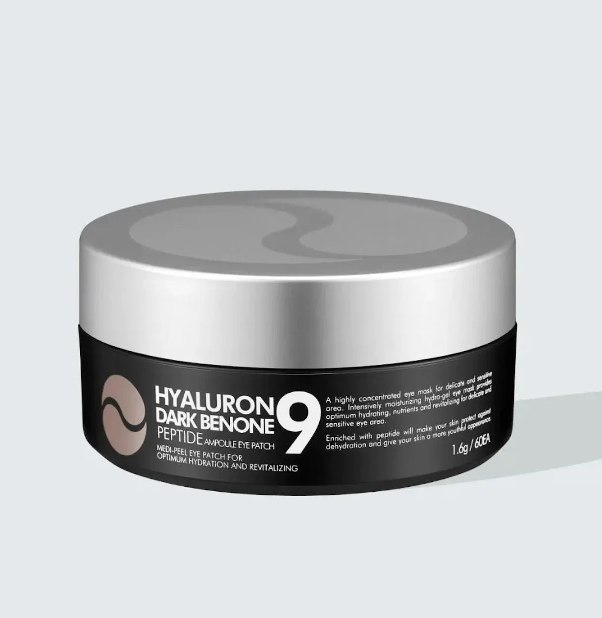 MEDI-PEEL Hyaluron Dark Benone skaistinanti hidrogelinė paakių kaukė su hialuronu ir 9 peptidais, 60vnt.