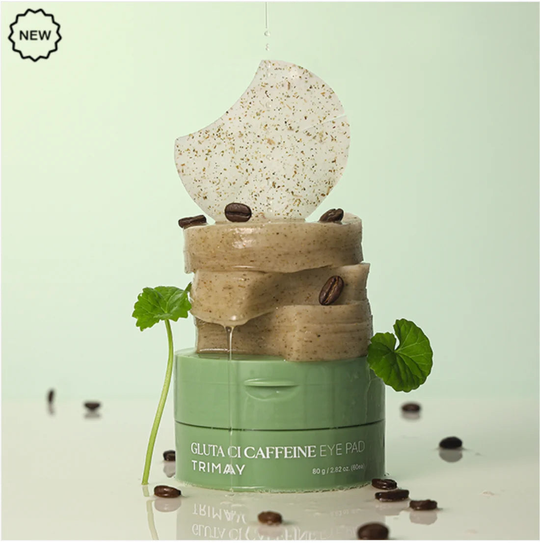 TRIMAY Gluta Ci Caffeine tonizuojančios lakštinės paakių kaukės, 60vnt.