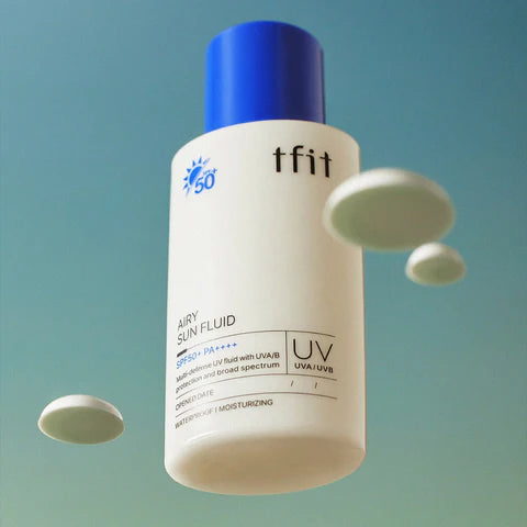TFIT Airy Sun Fluid drėkinantis apsauginis kremas nuo saulės SPF50+, 50ml.