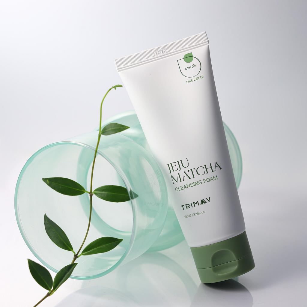 TRIMAY JEJU Matcha veido prausiklis-putos su žaliąja arbata, 100ml.