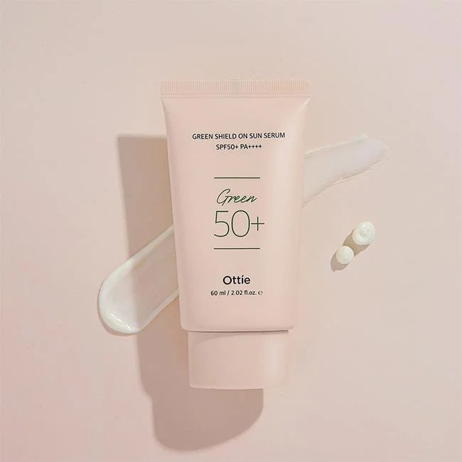 OTTIE Green Shield apsauginis kremas nuo saulės SPF50+, 60ml.