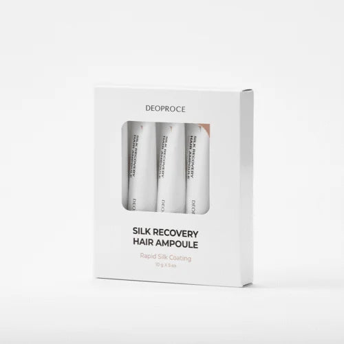 DEOPROCE Silk Recovery plauko struktūrą atstatančioji ampulė su šilko proteinais, 5vnt. po 10g.