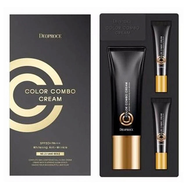 DEOPROCE Color Combo rinkinys CC veido kremas-korektorius su SPF50+