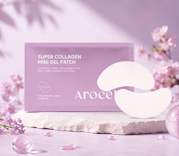 AROCELL Super Collagen PDRN hidrogelinės paakių kaukės su kolagenu (2vnt.)