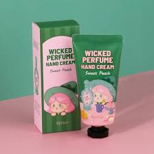 EPOUX Wicked Parfume Sweet Peach maitinamasis rankų kremas persikų kvapo, 80ml.