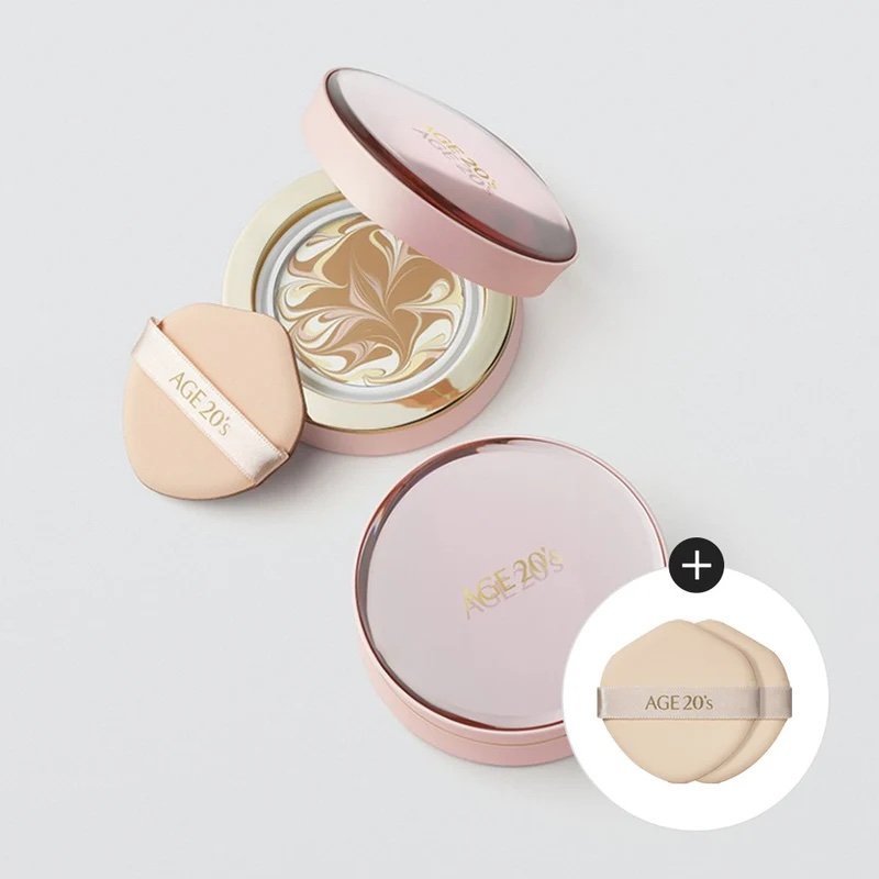 AGE20's SIGNATURE ESSENCE drėkinantis makiažo pagrindas-kušonas, 2 vnt. už 1 kainą